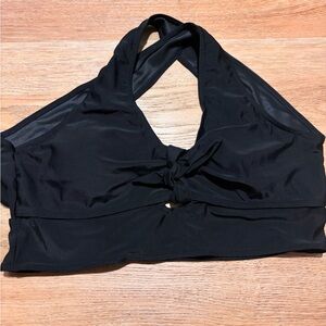 Black Halter Tie Bikini Top